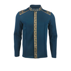 Star Trek SNW Captain Pike Gold Uniforms Top Shirts Cosplay Costumes for Men