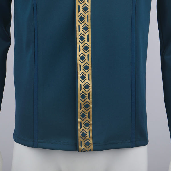 Star Trek SNW Captain Pike Gold Uniforms Top Shirts Cosplay Costumes for Men