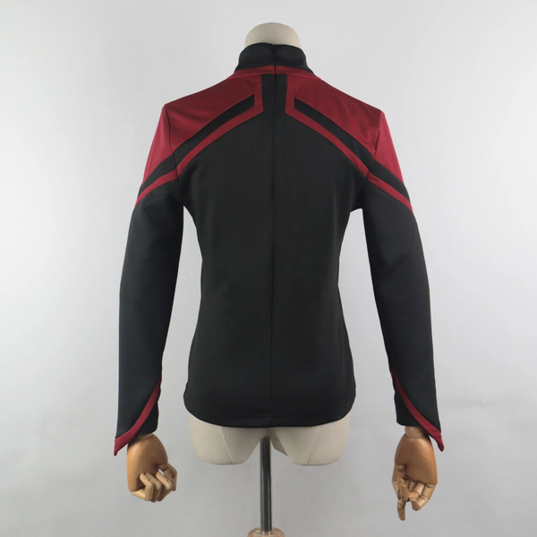 Cosermart Star Trek Picard  Admiral JL Uniform  Red Gold Blue Top Shirts Coat For  Female