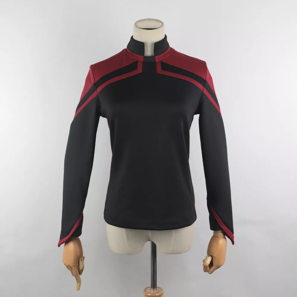 Cosermart Star Trek Picard  Admiral JL Uniform  Red Gold Blue Top Shirts Coat For  Female