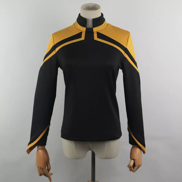 Cosermart Star Trek Picard  Admiral JL Uniform  Red Gold Blue Top Shirts Coat For  Female