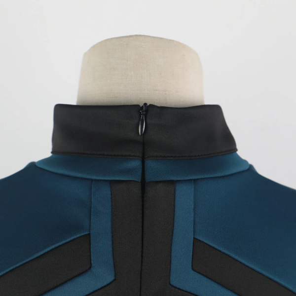 Cosermart Star Trek Picard  Admiral JL Uniform  Red Gold Blue Top Shirts Coat For  Female