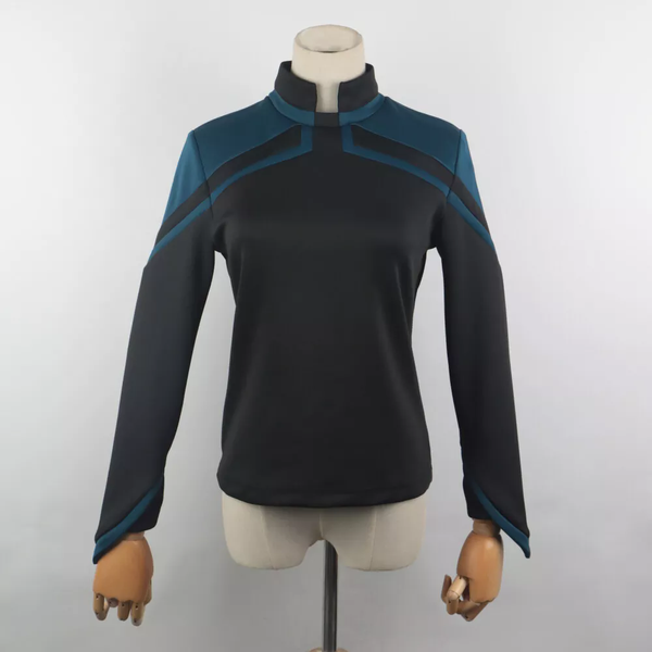 Cosermart Star Trek Picard  Admiral JL Uniform  Red Gold Blue Top Shirts Coat For  Female