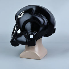 SW TIE Fighter Pilot Helmet Full Head Halloween Masks Props PVC