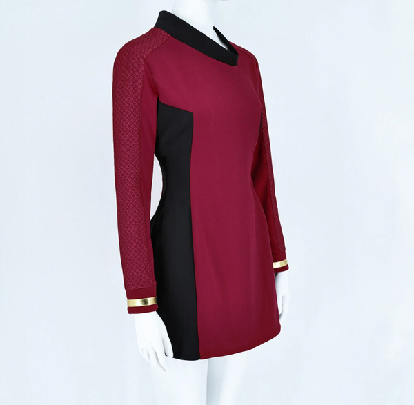 Strange New Worlds Uhura Red Dress Uniforms Startfleet Shirts Costumes