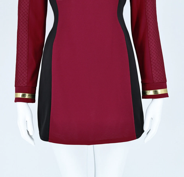 Strange New Worlds Uhura Red Dress Uniforms Startfleet Shirts Costumes