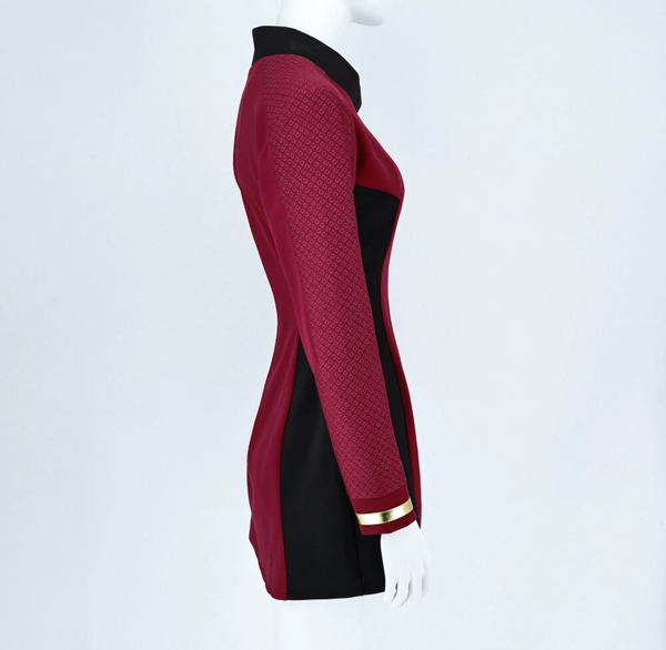 Strange New Worlds Uhura Red Dress Uniforms Startfleet Shirts Costumes