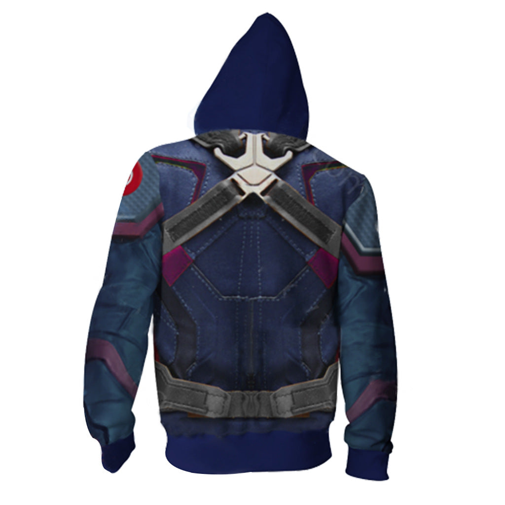 Captain america costume hoodie hot sale