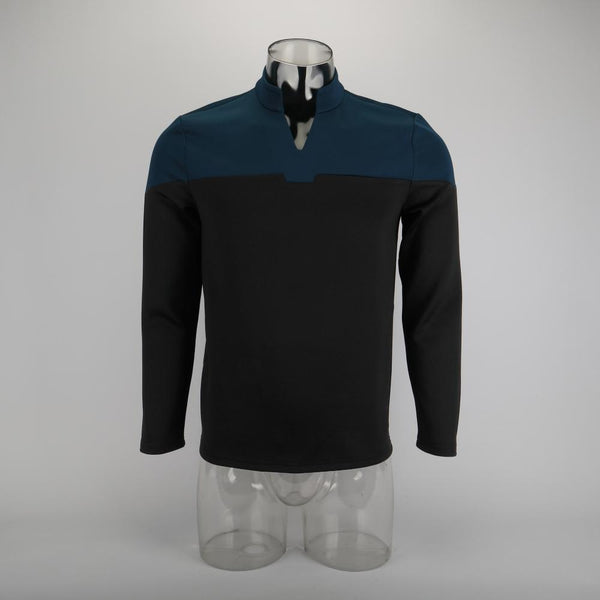 Cosermart Star Trek  Picard  Uniform New Engineering Blue Top Shirts Halloween Cosplay Costume