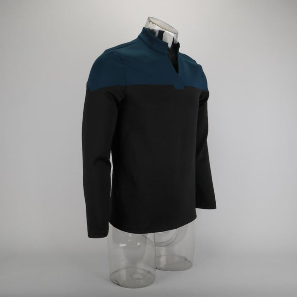 Cosermart Star Trek  Picard  Uniform New Engineering Blue Top Shirts Halloween Cosplay Costume