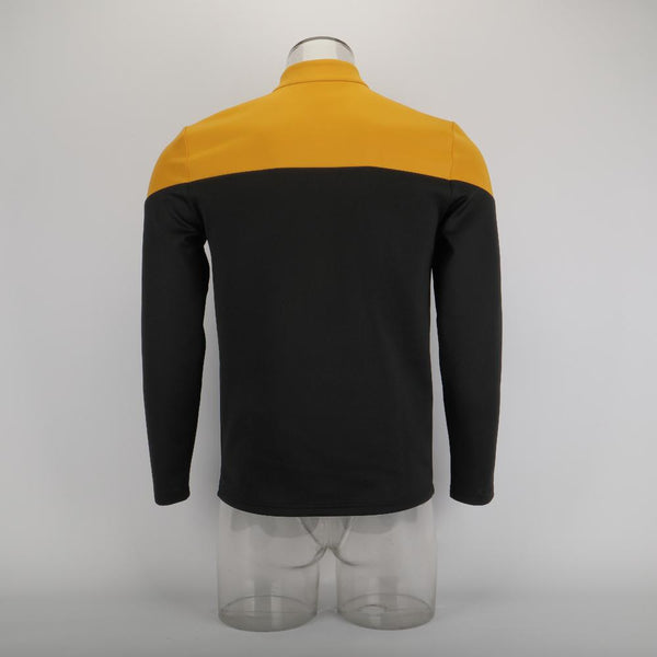 Cosermart Star Trek Picard  Uniform New Engineering Gold Top Shirts Halloween Cosplay Costume
