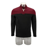 Cosermart Star Trek Picard Startfleet Uniform New Engineering Red Top Shirts Halloween Cosplay Costume