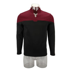 Cosermart Star Trek Picard Startfleet Uniform New Engineering Red Top Shirts Halloween Cosplay Costume