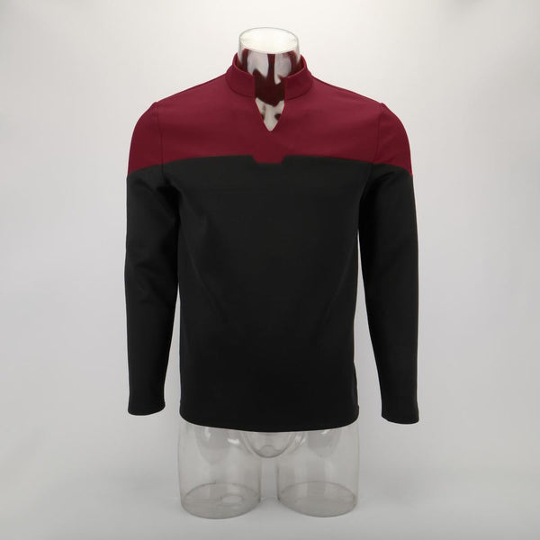 Cosermart Star Trek Picard Startfleet Uniform New Engineering Red Top Shirts Halloween Cosplay Costume