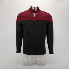 Cosermart Star Trek Picard Startfleet Uniform New Engineering Red Top Shirts Halloween Cosplay Costume