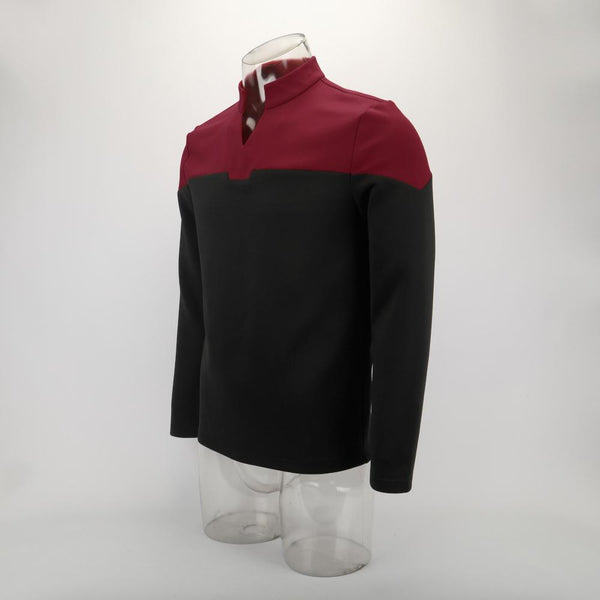 Cosermart Star Trek Picard Startfleet Uniform New Engineering Red Top Shirts Halloween Cosplay Costume