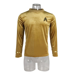 Cosermart Star Trek The Original Series TOS Captain Pike Kirk Top Shirt Cosplay Uniform Halloween Costumes Man Adult