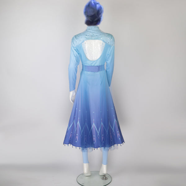 New Frozen 2 Cosplay Snow Adult Elsa Dress Costume Halloween Cosplay Elsa Anna Costume Princess Ice Queen Elsa Outfit Full Set