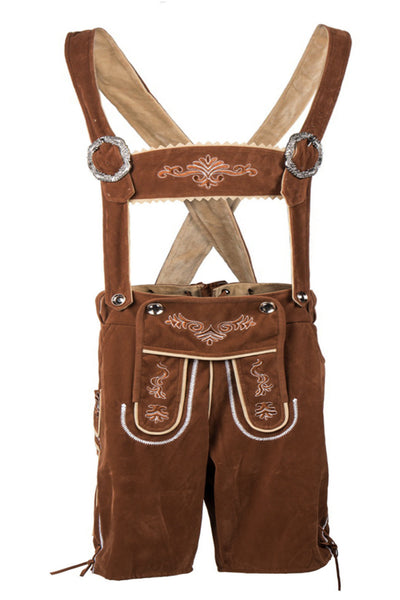 Deluxe Men's Bavarian Lederhosen Beer Guy Costume Oktoberfest Carnival Party Fancy Dress Suspenders Shorts