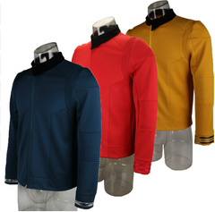 Cosermart Star Trek Discovery Season 2 Starfleet Captain Kirk Shirt Uniform Badge Costumes Halloween Cosplay Costume