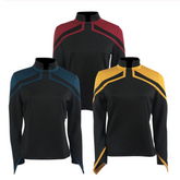 Cosermart Star Trek Picard JL Uniform Female Red Gold Blue Top Shirt Cosplay Costume Women Adult Coat Prop