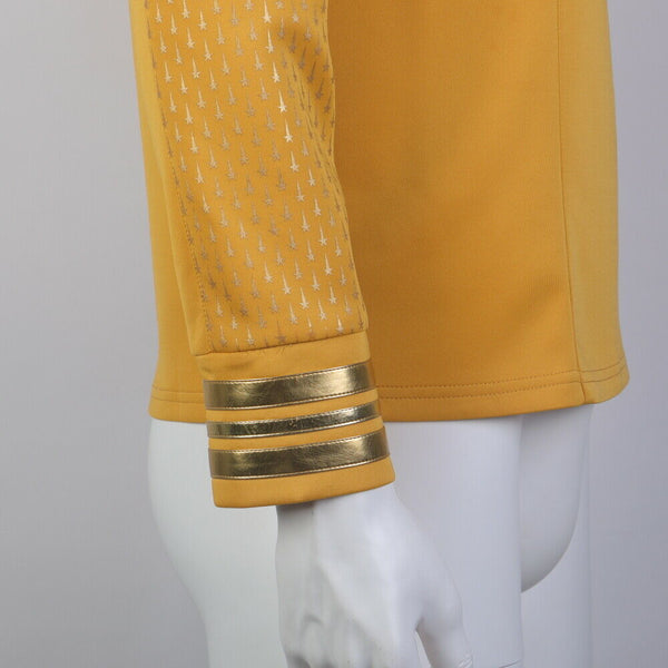Star Trek Strange New Worlds Captain Pike Gold Uniforms Startfleet Blue Red  Yellow Top Shirts