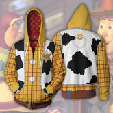Woody Zip up Hoodies Sweatshirt Long Sleeve Cowboy Woody Cosplay Costumes 3D printed hooded Sweatshirts Jacket Coat Sweater