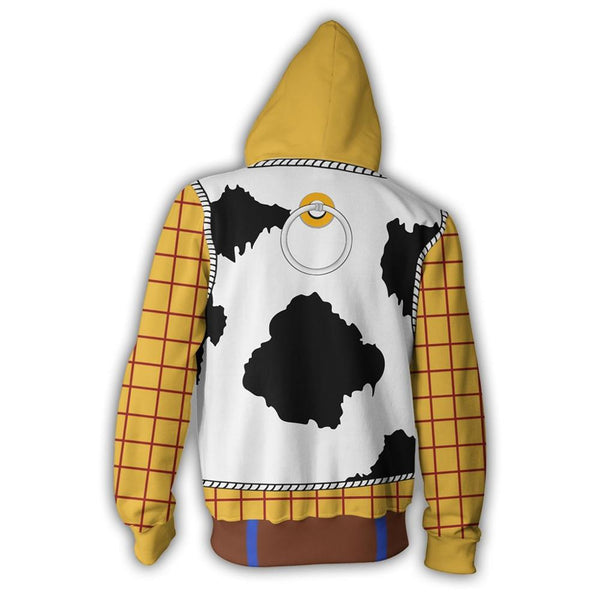 Woody Zip up Hoodies Sweatshirt Long Sleeve Cowboy Woody Cosplay Costumes 3D printed hooded Sweatshirts Jacket Coat Sweater
