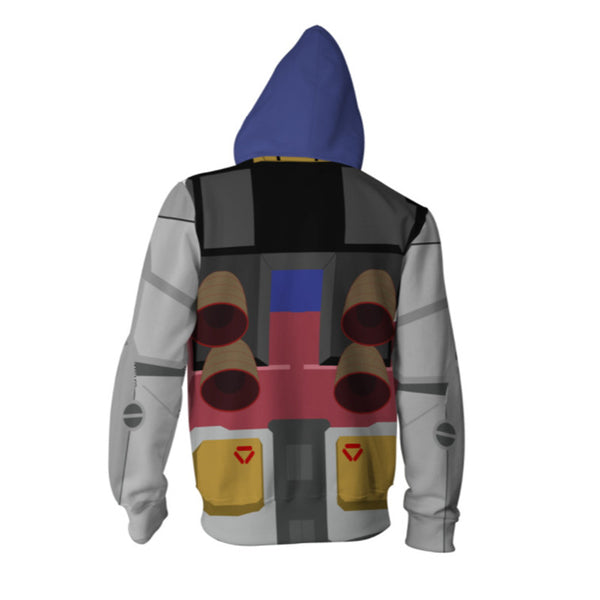 3D Printing MOBILE SUIT GUNDAM Anime Hero Cosplay Sweatshirt Hoodie Men Top Sweater Zip Hoodie Gundam Cosplay Costume