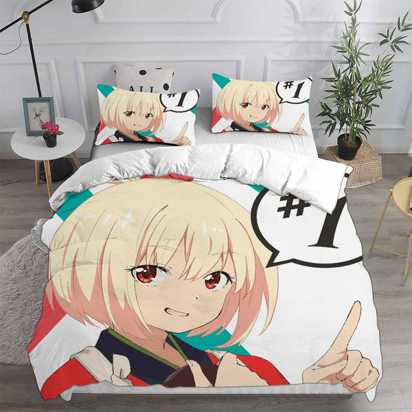 Lycoris Recoil Bedding Sets Duvet Cover Halloween Cosplay Comforter Sets