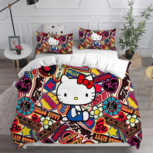 Hello Kitty Cosplay Bedding Sets Duvet Cover Halloween Comforter Sets