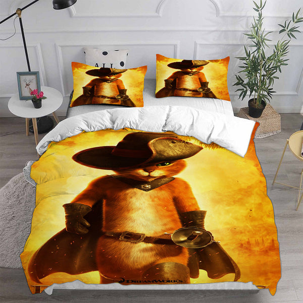 Puss in Boots Bedding Sets Duvet Cover Comforter Set