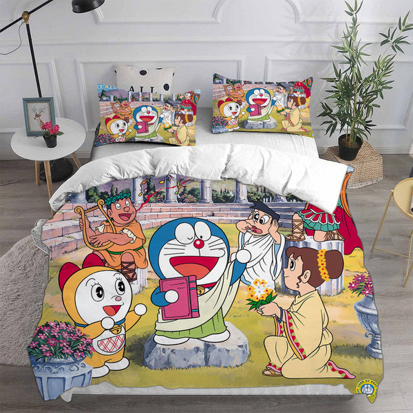 Doraemon Cosplay Bedding Sets Duvet Cover Halloween Comforter Sets