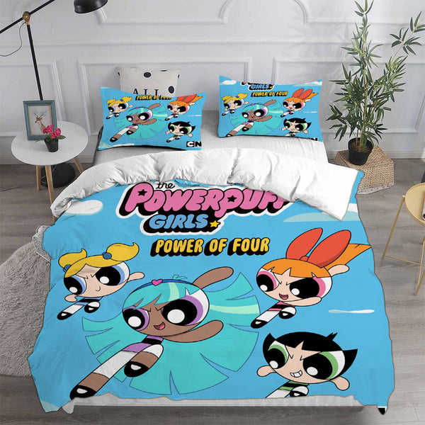 The Powerpuff Girls Bedding Sets Duvet Cover Halloween Cosplay Comforter Sets