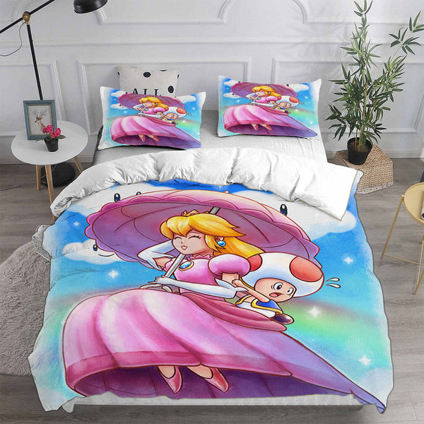 Princess Peach Bedding Sets Duvet Cover Comforter Set