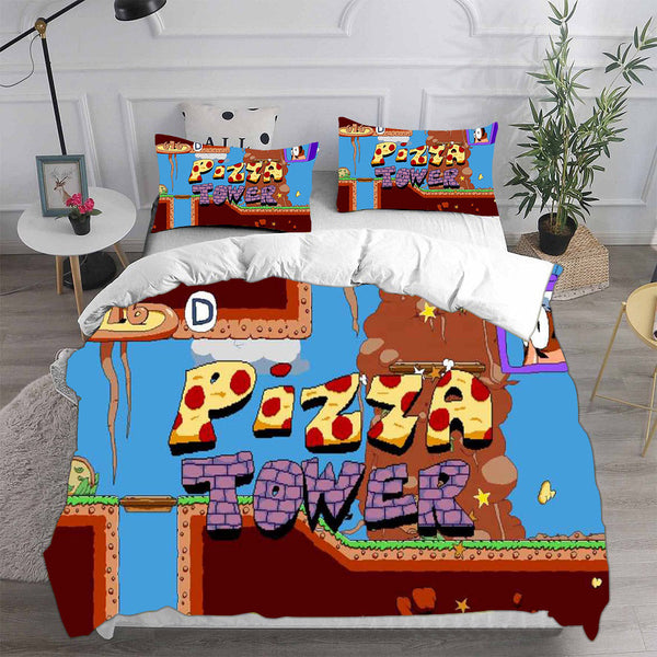 Pizza Tower Bedding Sets Duvet Cover Comforter Set