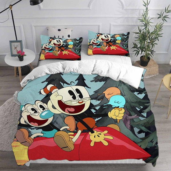 The Cuphead Show Bedding Sets Duvet Cover Halloween Cosplay Comforter Sets