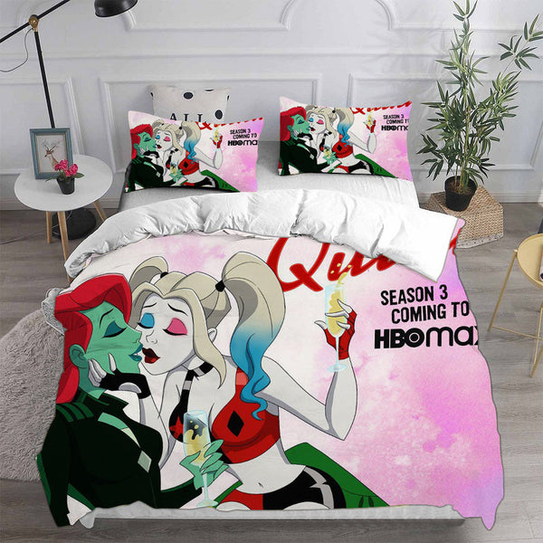 Harley Quinn Season 3 Bedding Sets Duvet Cover Halloween Cosplay Comforter Sets