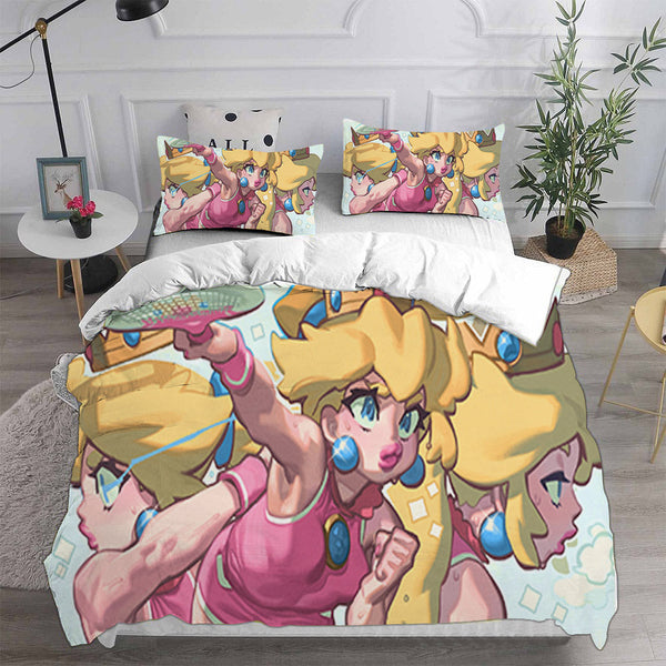 Princess Peach Bedding Sets Duvet Cover Comforter Set