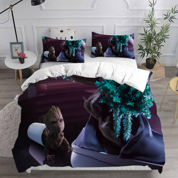 I Am Groot Bedding Sets Duvet Cover Halloween Cosplay Comforter Sets