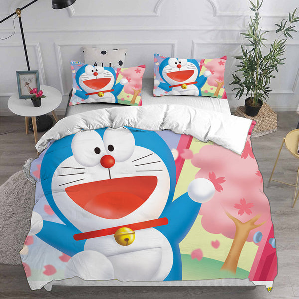 Doraemon Cosplay Bedding Sets Duvet Cover Halloween Comforter Sets