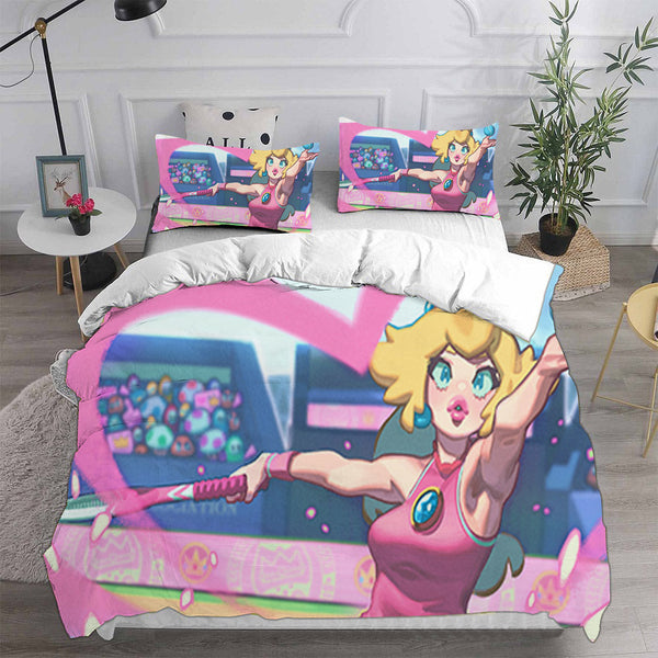 Princess Peach Bedding Sets Duvet Cover Comforter Set