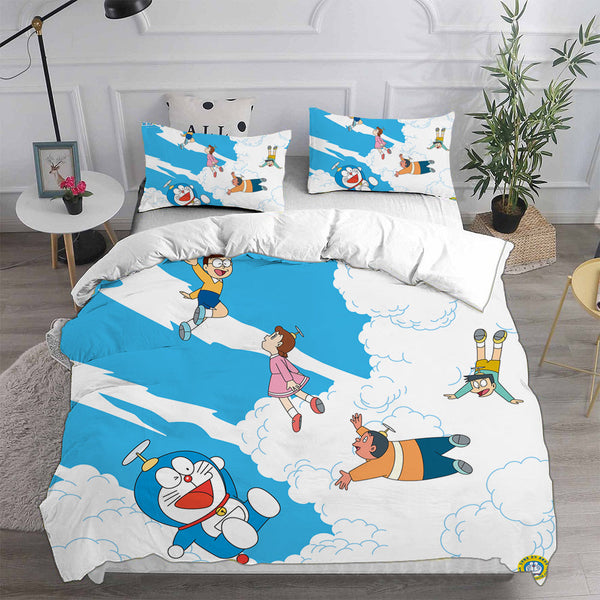 Doraemon Cosplay Bedding Sets Duvet Cover Halloween Comforter Sets