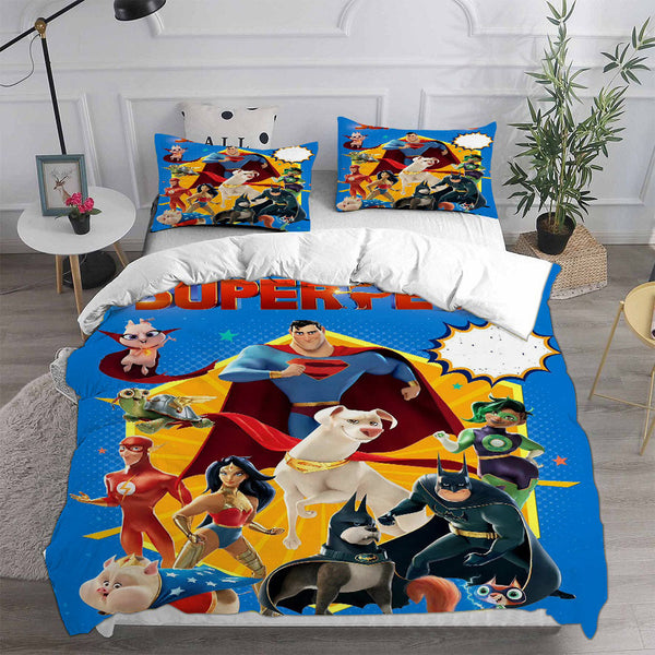 DC League of Super-Pets Bedding Sets Duvet Cover Halloween Cosplay Comforter Sets
