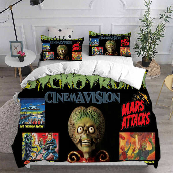 Mars Attacks Bedding Set Duvet Cover Comforter Sets