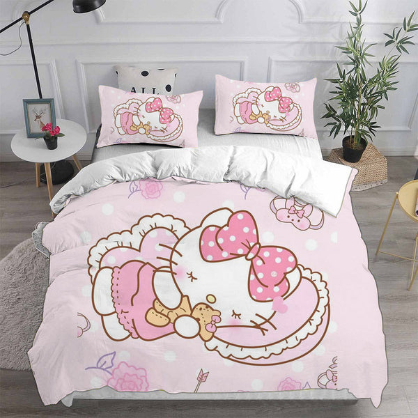 Hello Kitty Cosplay Bedding Sets Duvet Cover Halloween Comforter Sets