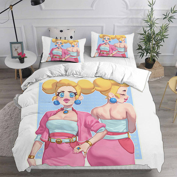 Princess Peach Bedding Sets Duvet Cover Comforter Set