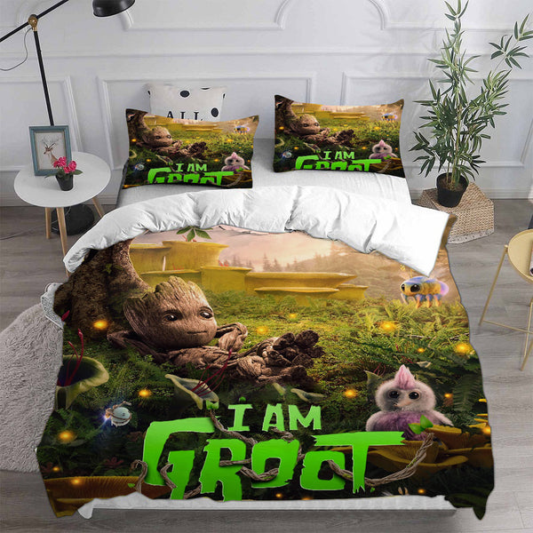 I Am Groot Bedding Sets Duvet Cover Halloween Cosplay Comforter Sets