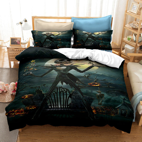 The Nightmare Before Christmas Cosplay Bedding Set Duvet Cover Halloween Sheets