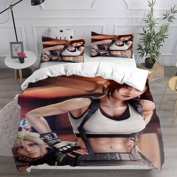 Final Fantasy VII Remake Bedding Sets Duvet Cover Halloween Cosplay Comforter Sets